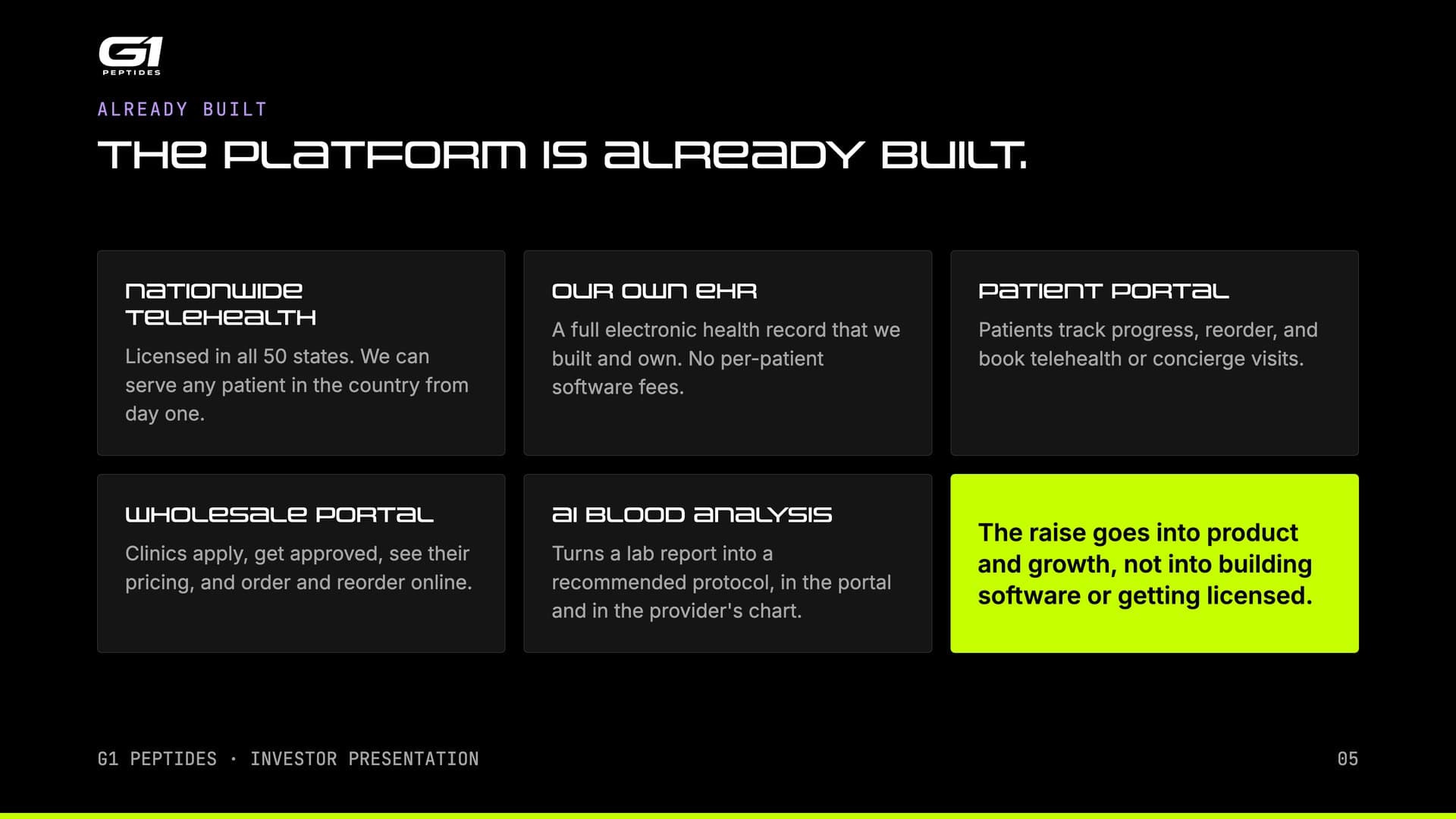 The platform is already built